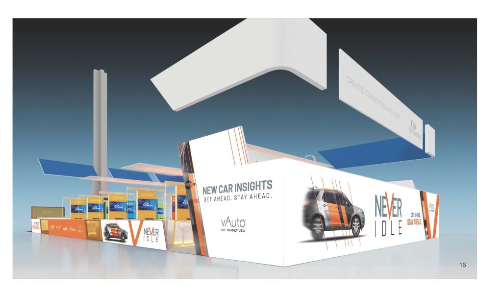 Cox Automotive vAuto trade show booth mockup